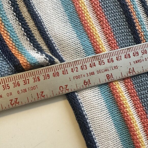 Chaps Multi Colored Tunic Top Linen Cotton Sweater Size 2X Womens Beach Cover Up - Picture 11 of 11